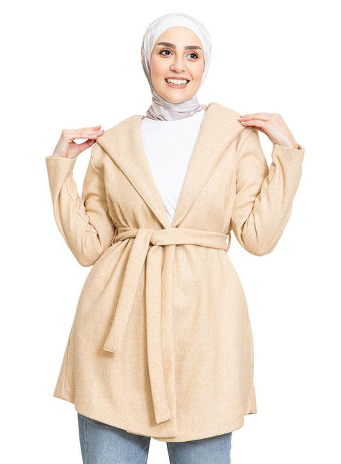 Sh - Beige Feather Jacket - Khotwh
